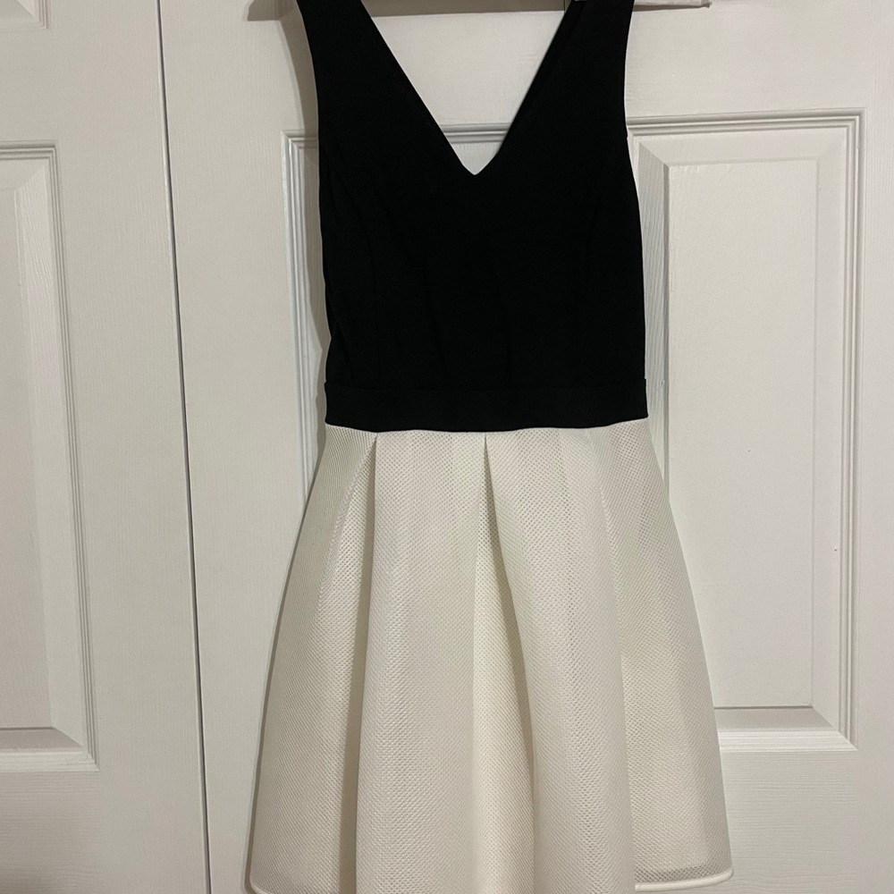 Black & White cross back dress